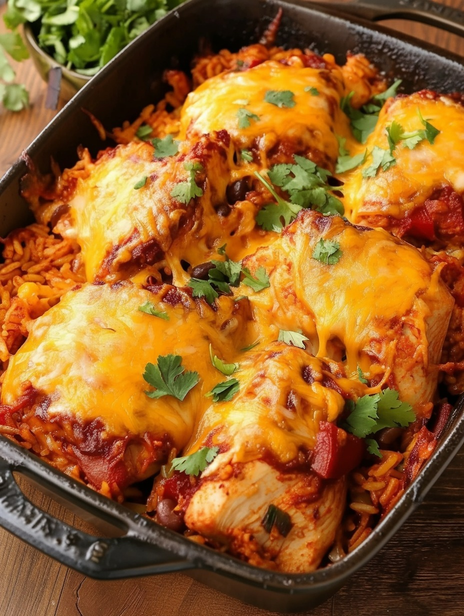 Horneado Mexicano De Pollo Y Arroz