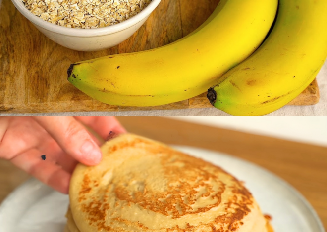 Desayuno con panqueques de plátano para bajar de peso