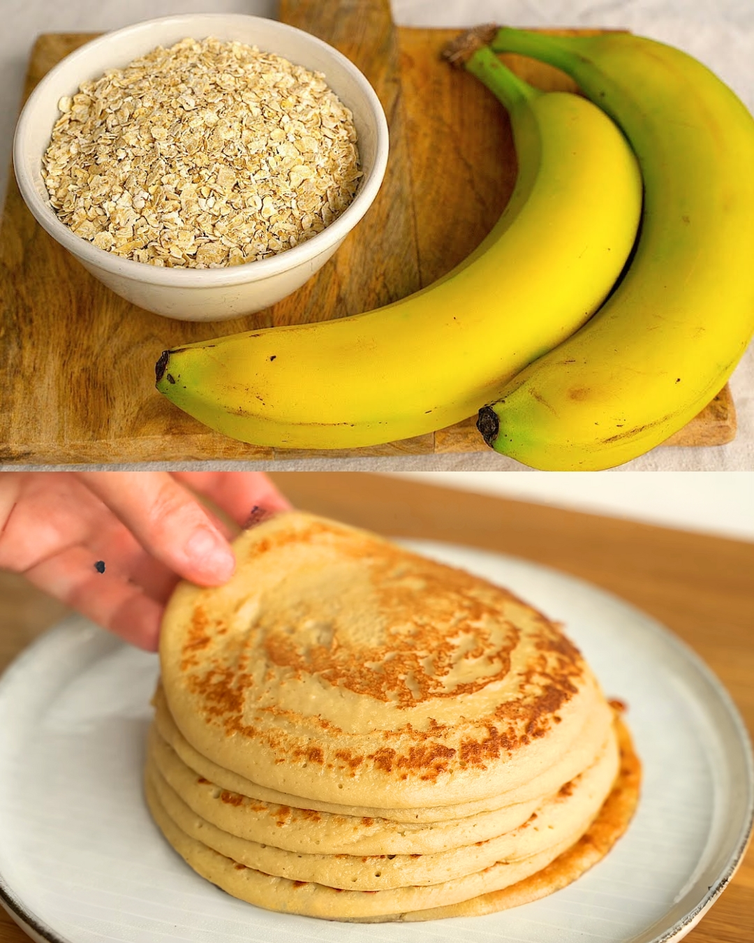 Desayuno con panqueques de plátano para bajar de peso