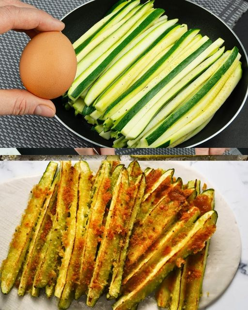 Patatas fritas rápidas de calabacín al horno con parmesano