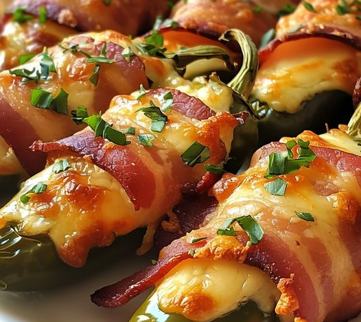 Poppers de jalapeños envueltos en tocino