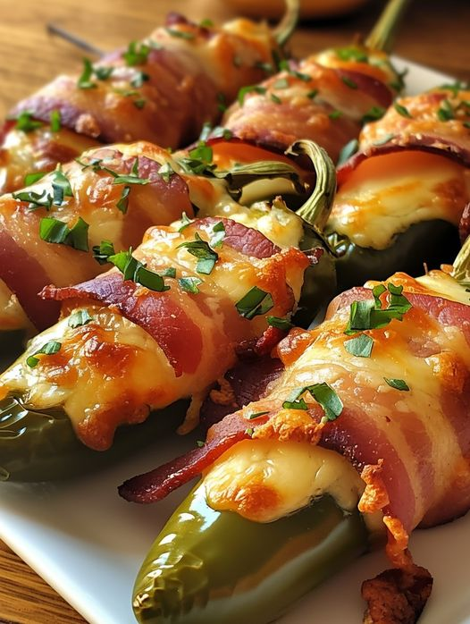 Poppers de jalapeños envueltos en tocino