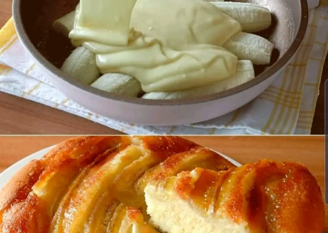 Tarta de plátano invertida: receta supersencilla con sólo 1 huevo y 2 plátanos