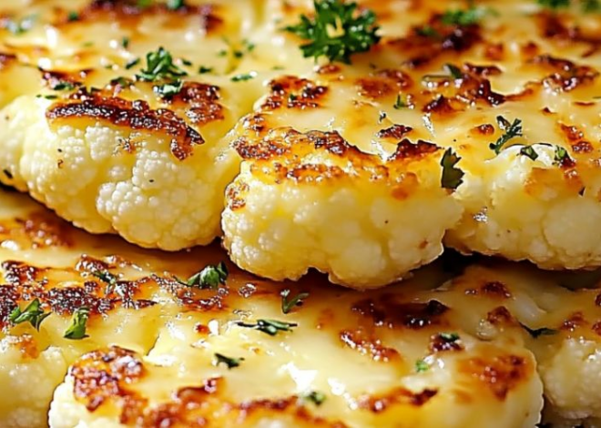 Filetes de coliflor con queso