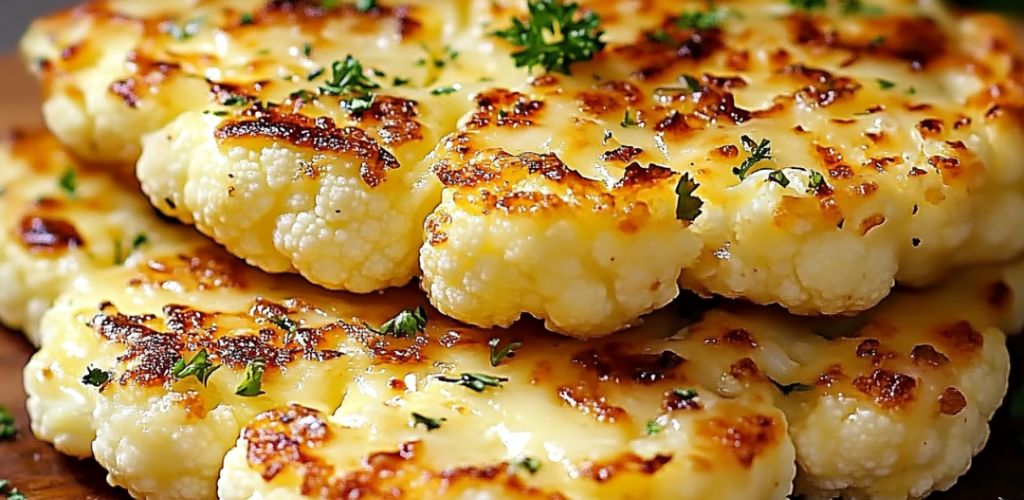 Filetes de coliflor con queso