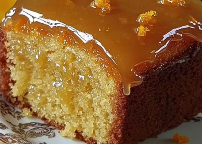 Budín de Naranja Húmedo con Glaseado Dulce