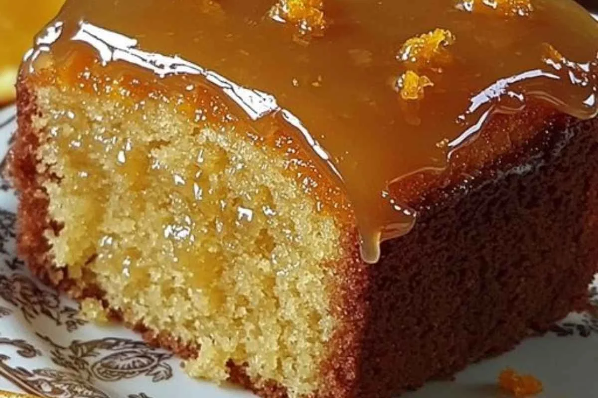 Budín de Naranja Húmedo con Glaseado Dulce