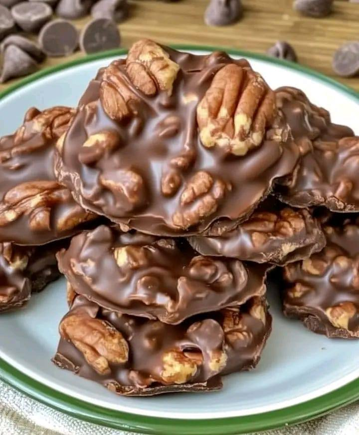 Racimos de nueces y chocolate: un dulce sencillo pero delicioso