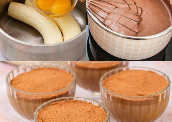 Mousse de chocolate y plátano: un postre cremoso e irresistible