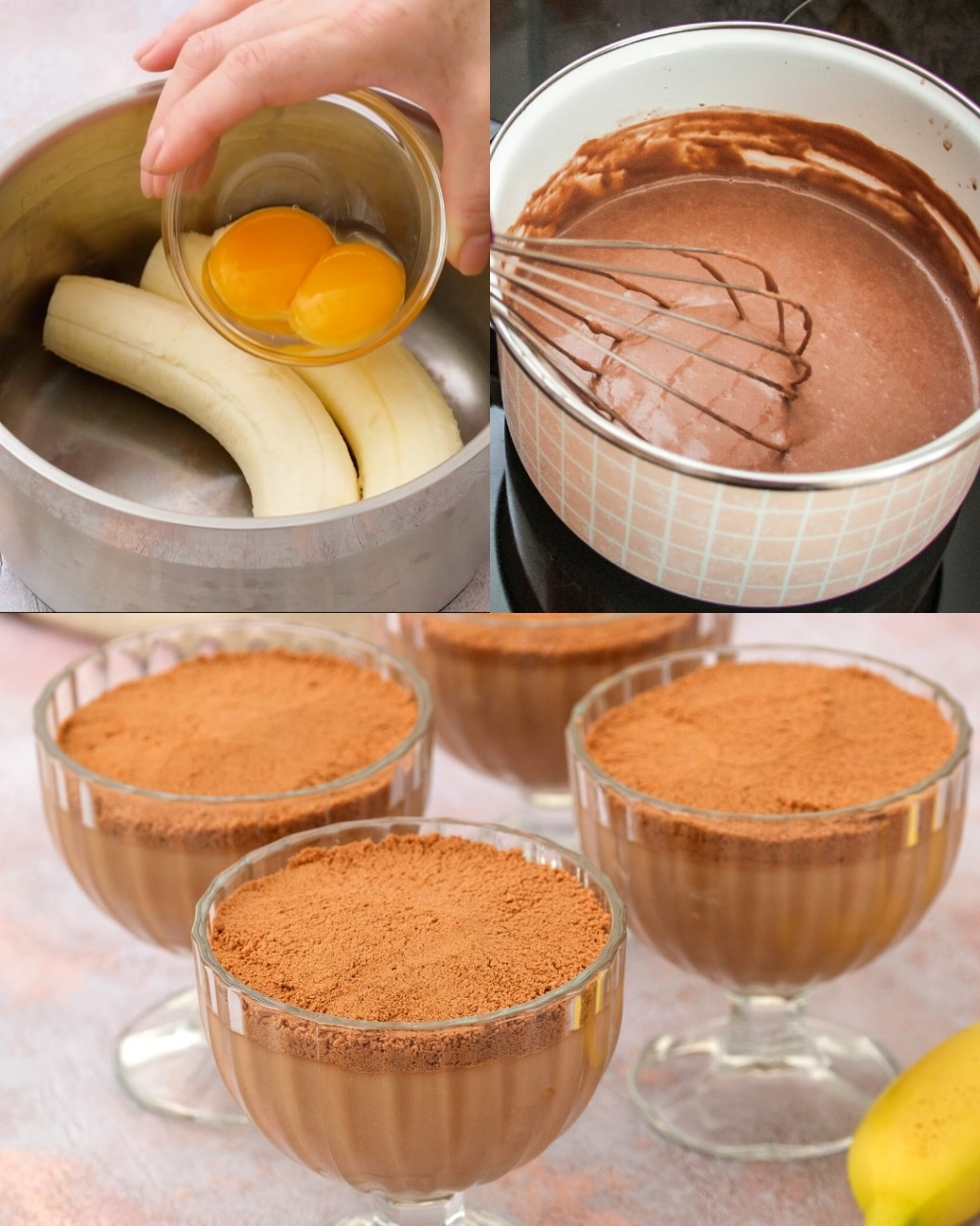 Mousse de chocolate y plátano: un postre cremoso e irresistible