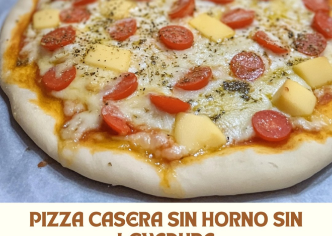 PIZZA CASERA SIN HORNO SIN LEVADURA