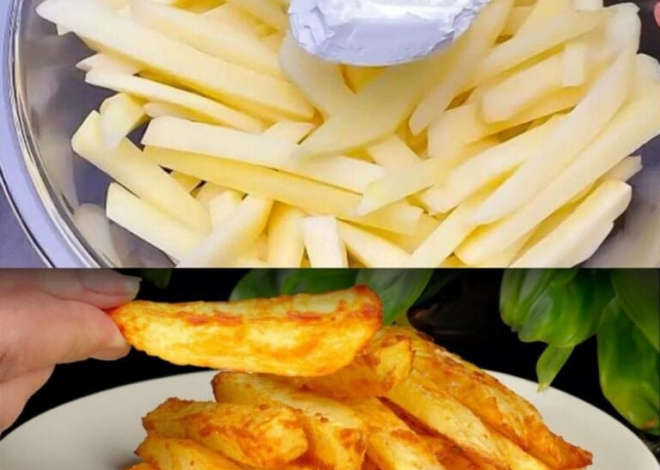 Una forma de hacer deliciosas y crujientes patatas fritas sin un chorrito de aceite