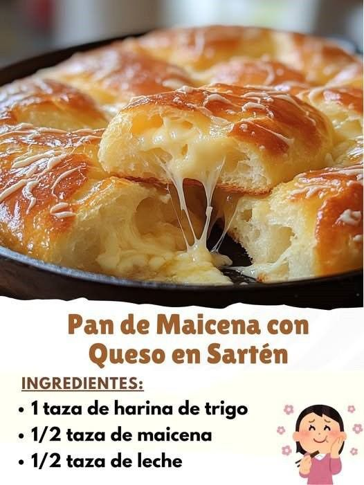 Pan de Maicena con Queso en Sartén