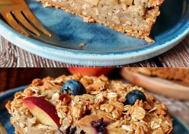 Pastel Dietético con Avena y Manzanas