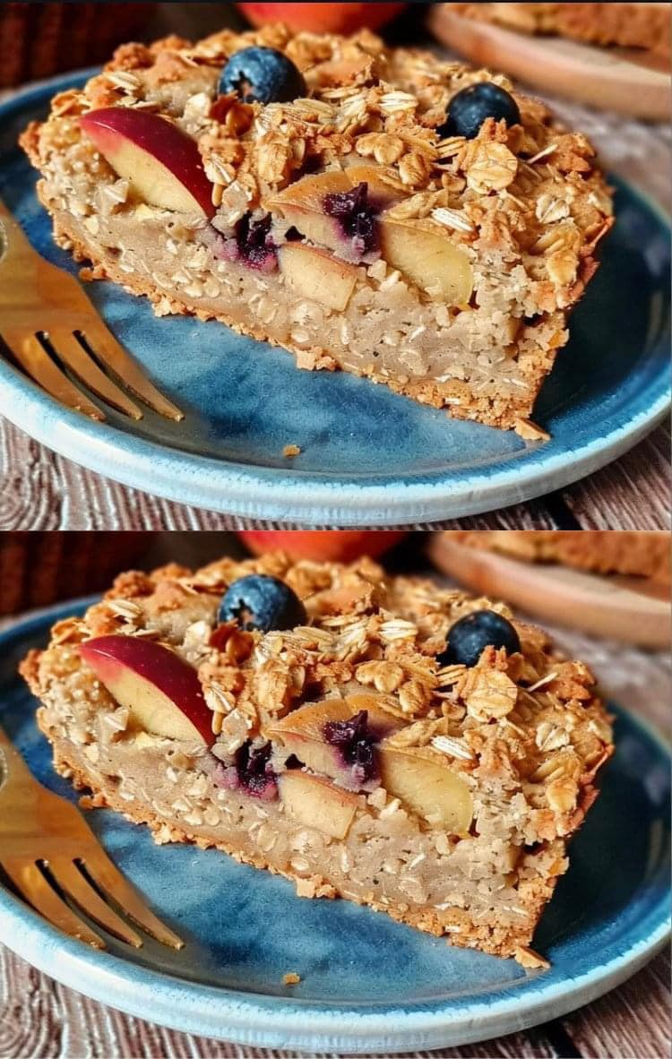 Pastel Dietético con Avena y Manzanas