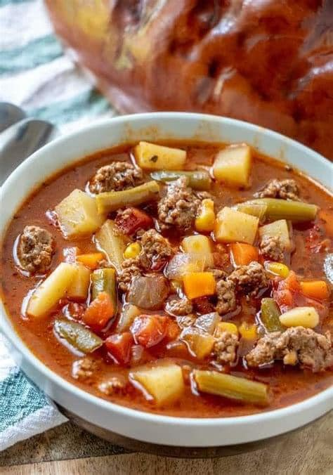 Sopa de carne y verduras