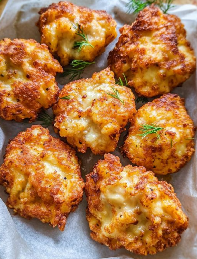 Buñuelos de pollo con queso