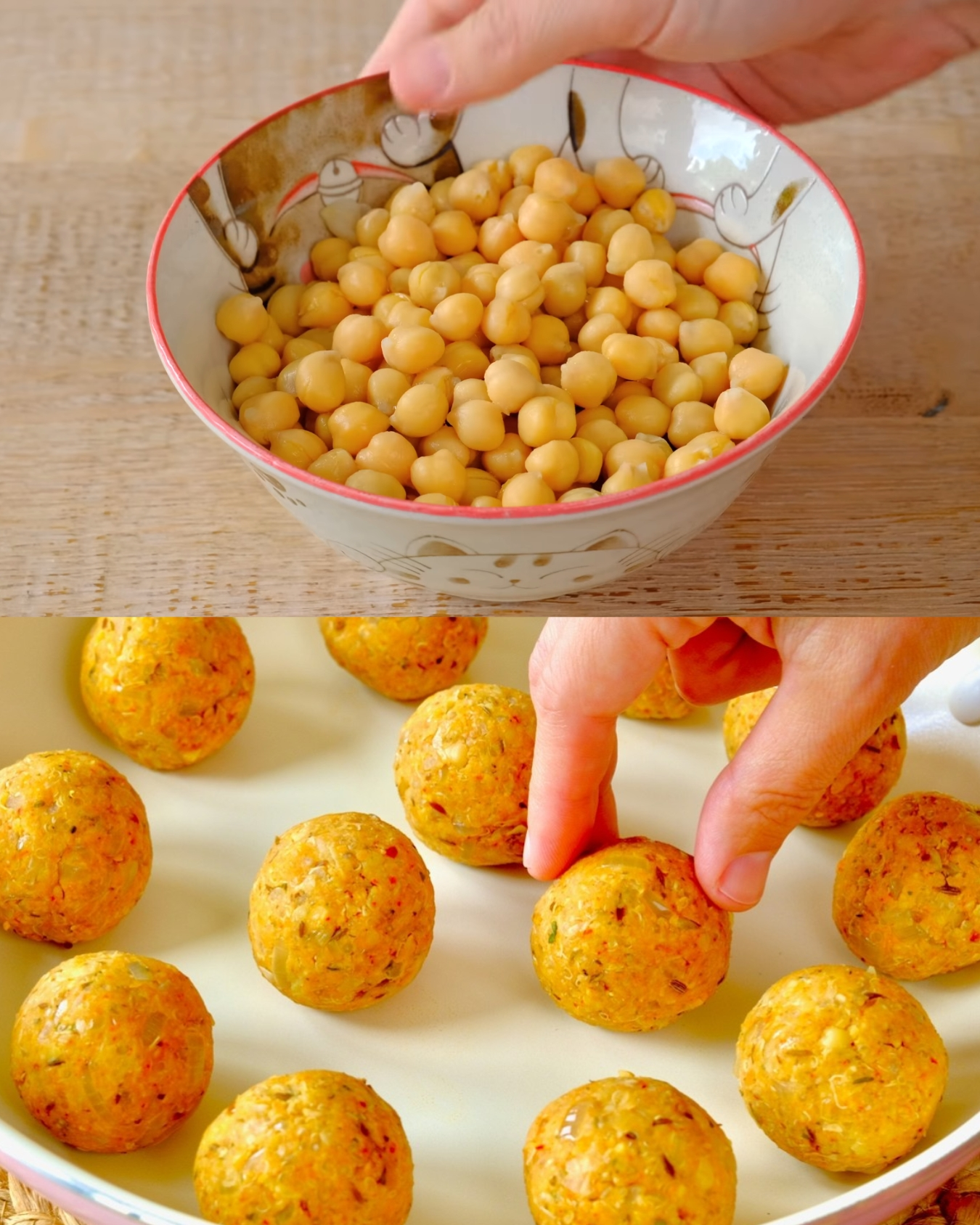 Bolitas de garbanzos y quinoa al horno