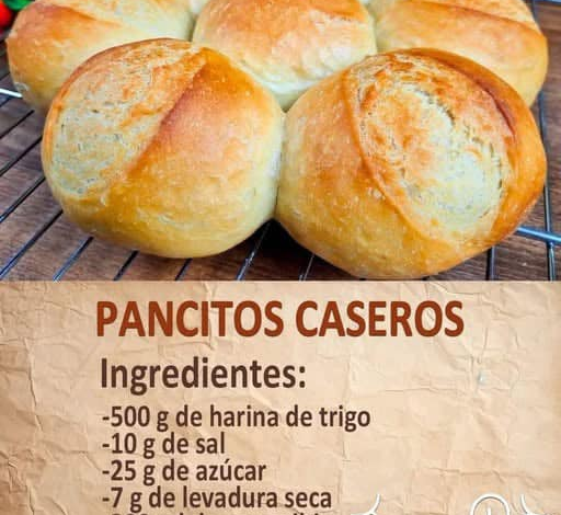 PANCITOS CASEROS SUAVES Y DORADOS