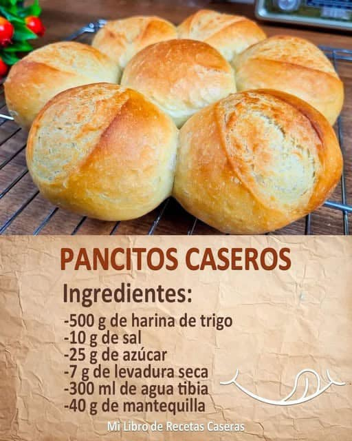 PANCITOS CASEROS SUAVES Y DORADOS