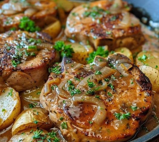 Chuletas de cerdo ahogadas