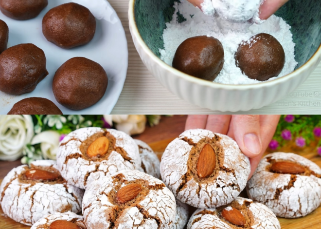 Galletas de almendras y cacao con harina de almendras