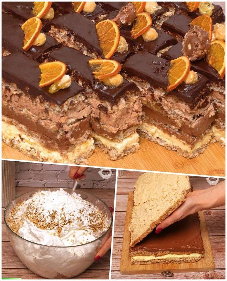 Merengue de nueces y 3 cremas preciosas Tarta Timisoara Receta coleccionable para las fiestas