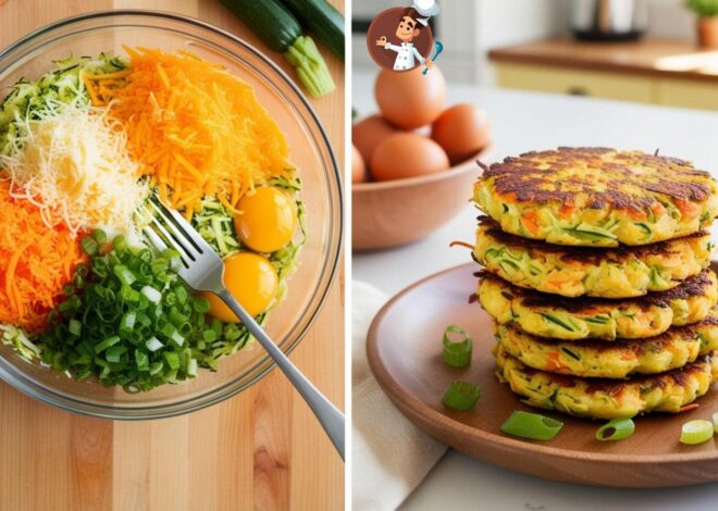 Buñuelos de calabacín y patata con salsa de pimentón ahumado