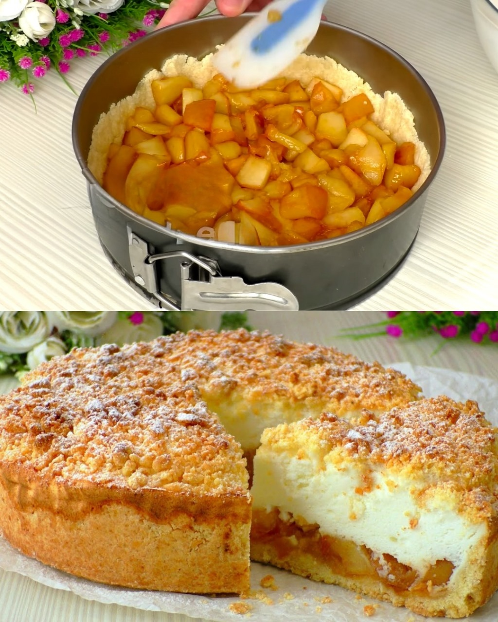 Tarta de manzana con crema de soufflé: deliciosa receta