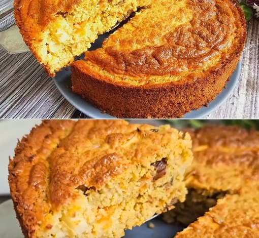 Pastel saludable de avena, manzana y zanahoria