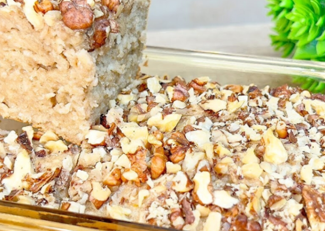 Pastel de avena saludable para el desayuno: delicia matutina sin harina ni azúcar