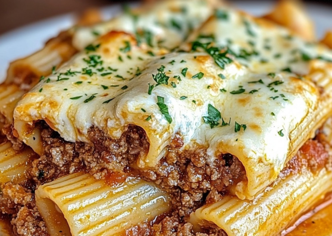 Receta de pasta con conchas rellenas de carne y ricotta cremosa