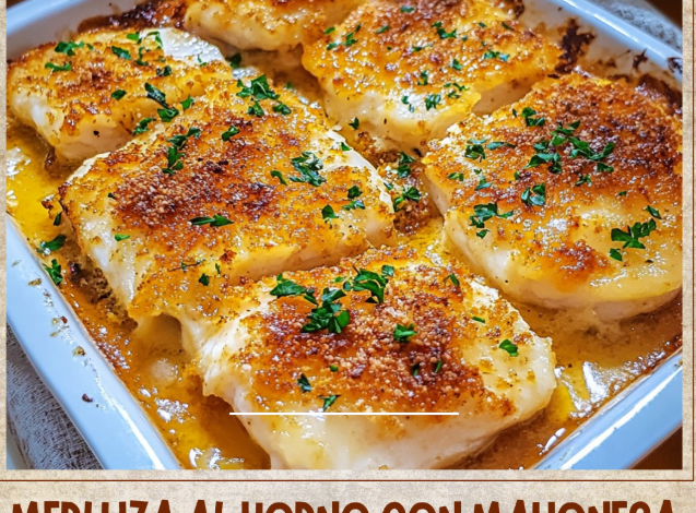 Merluza al Horno con Mayonesa