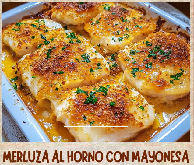 Merluza al Horno con Mayonesa