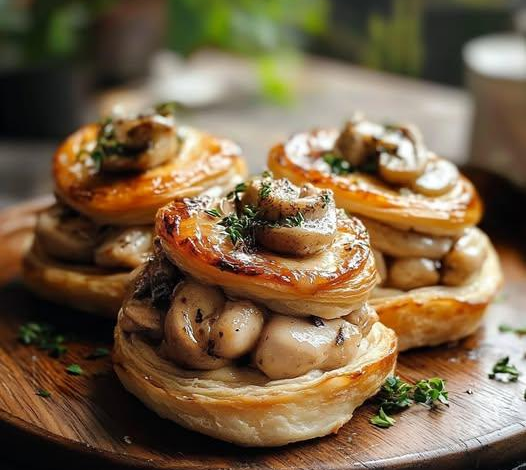 Vol-au-Vent con Pollo y Champiñones