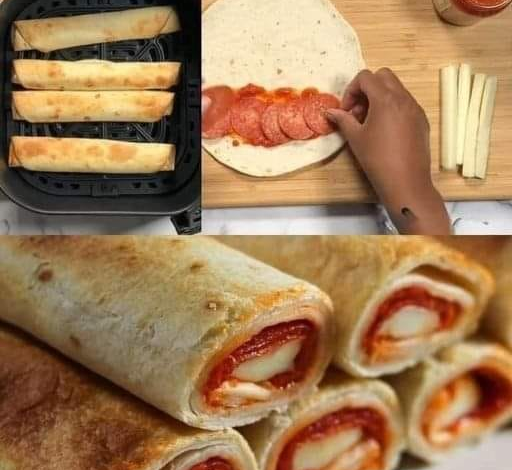 Rollitos de pizza fáciles de freidora de aire