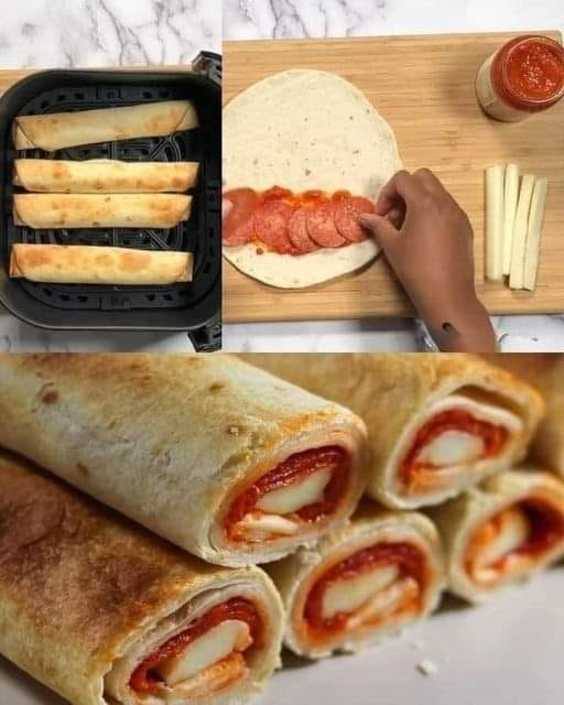 Rollitos de pizza fáciles de freidora de aire