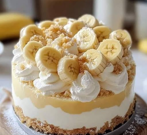 Tarta de queso de Pudín de Plátano