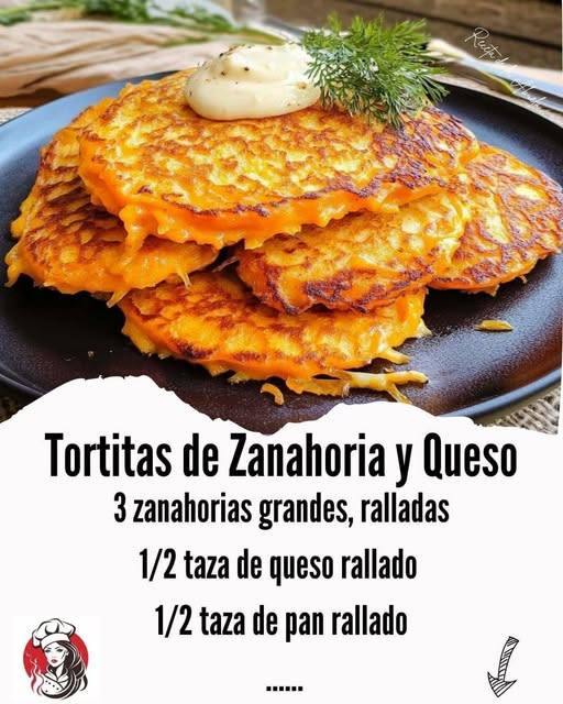 Tortitas de Zanahoria y Queso