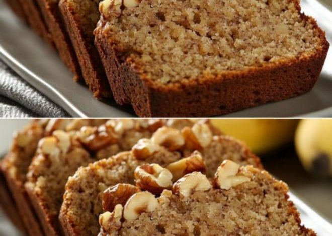 Pan de plátano, nueces y miel saludable