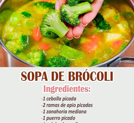 SOPA DE BRÓCOLI CON VERDURAS