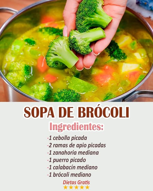 SOPA DE BRÓCOLI CON VERDURAS