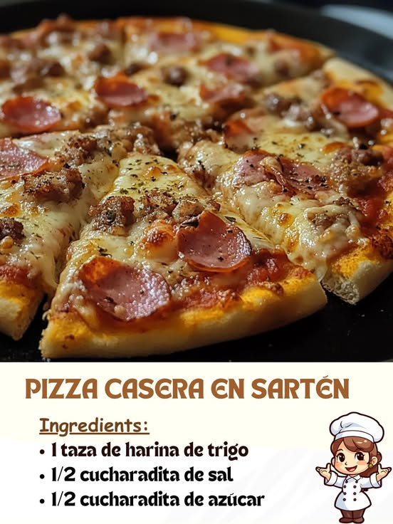 PIZZA CASERA EN SARTÉN