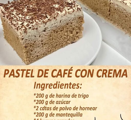 PASTEL DE CAFÉ CON CREMA