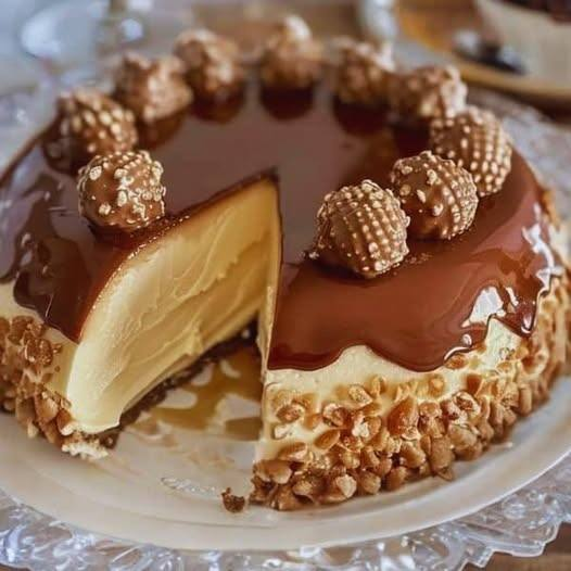 Flan de Ferrero Rocher