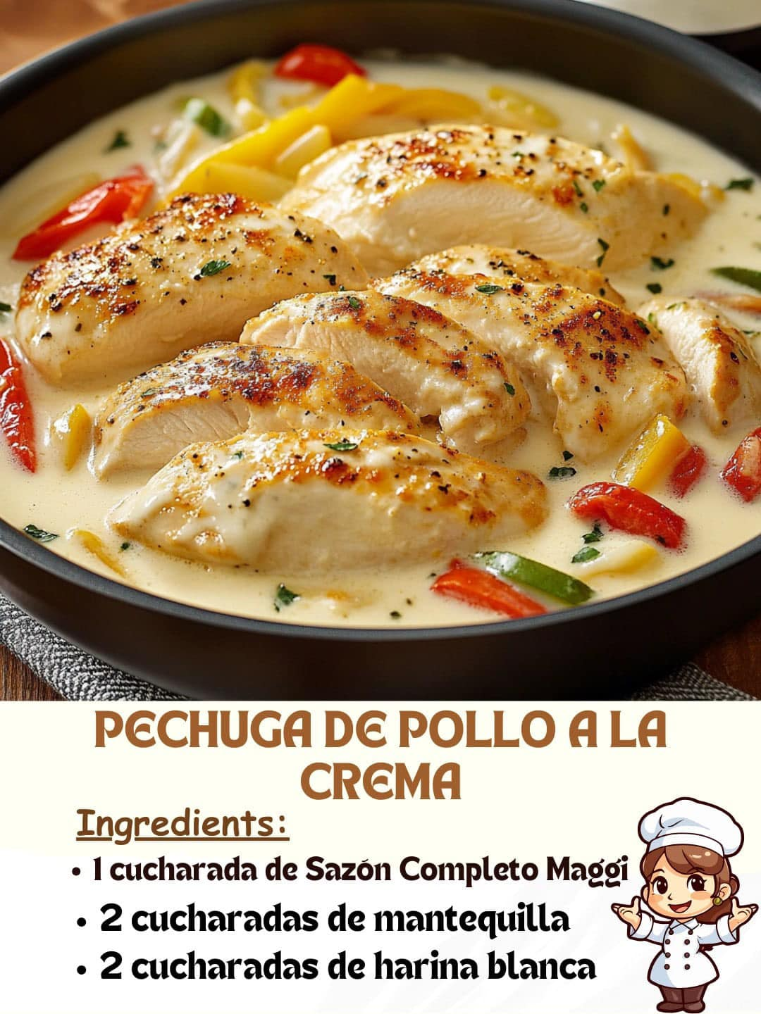 Pechuga de Pollo a la Crema