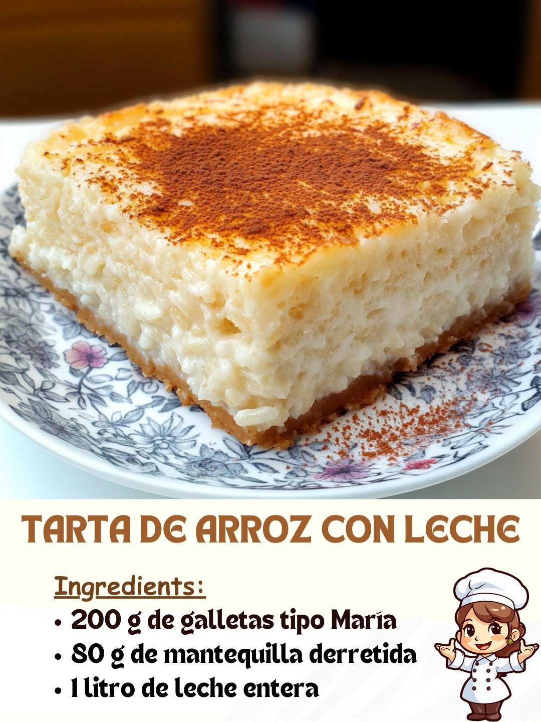 Tarta de Arroz con Leche