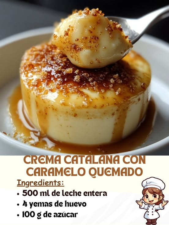 Crema Catalana con Caramelo Quemado