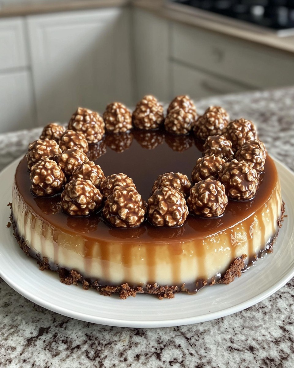 Flan de Ferrero Rocher