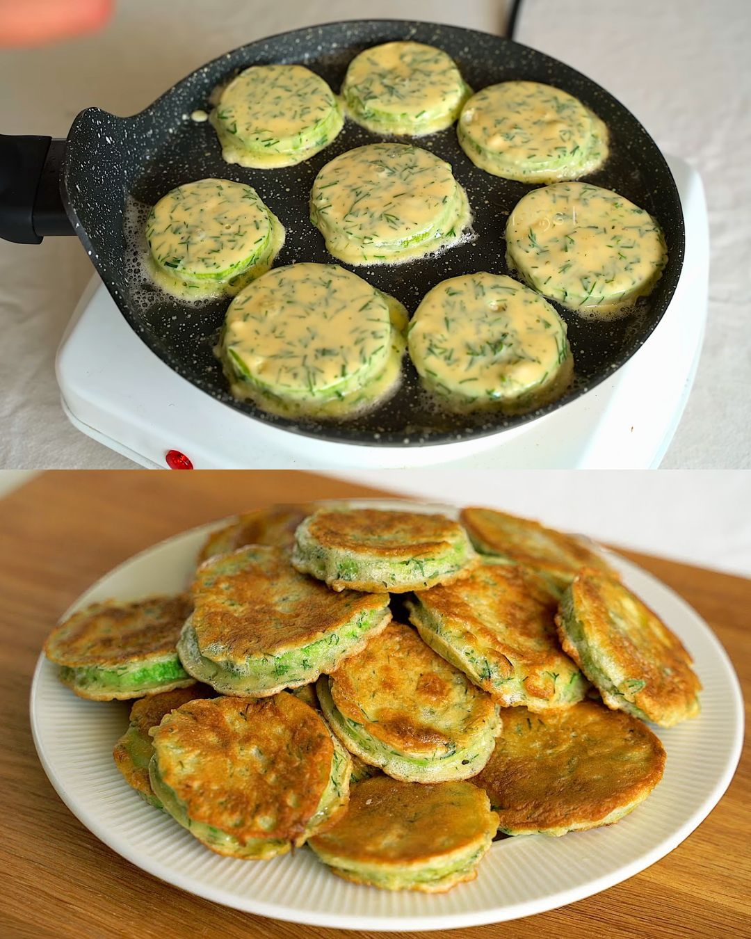 Panqueques de calabacín y yogur griego